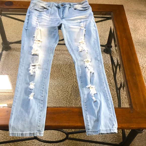 Distressed Skinny Jeans - Picture 1 of 5